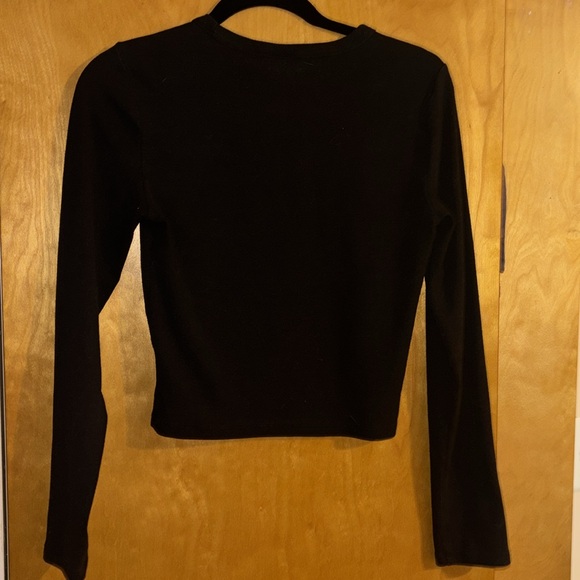 ARITZIA | SUNDAY BEST BLACK LONG-SLEEVE TOP - Picture 3 of 3